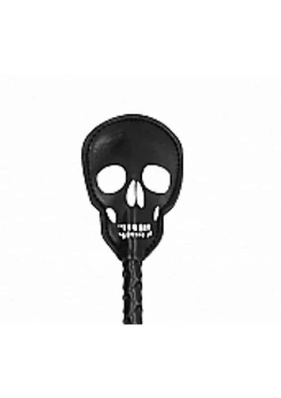 Ouch! Skulls and Bones Skull Leather Crop