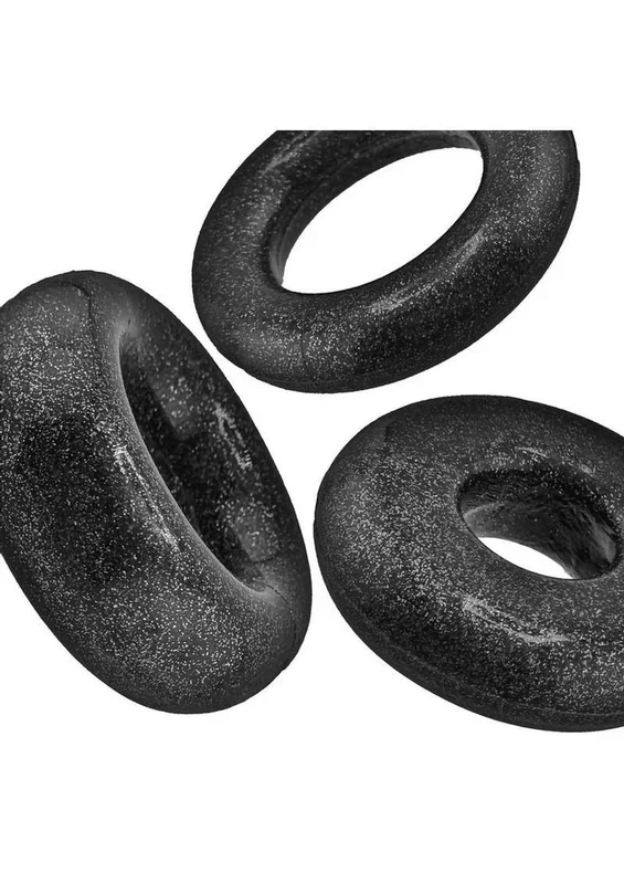 Oxballs Cockpack Multi Design Cockrings (3 Pack) – Black Mica