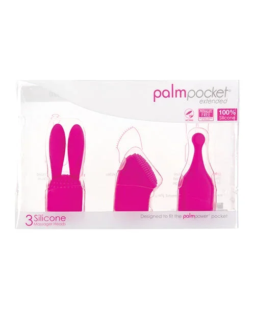 Palm Power Palm Pocket Extended Accessories – 3 Silicone Heads Pink