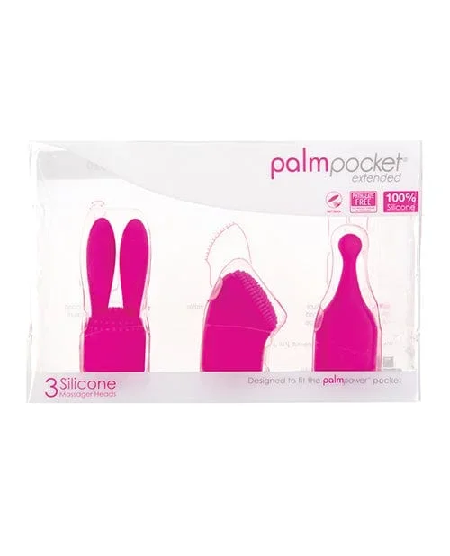 Palm Power Palm Pocket Extended Accessories – 3 Silicone Heads Pink