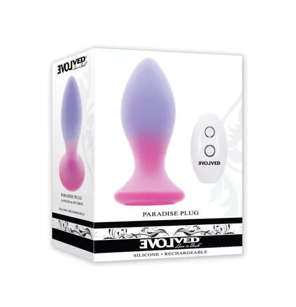 Paradise Rechargeable Silicone Plug – Pink/Purple