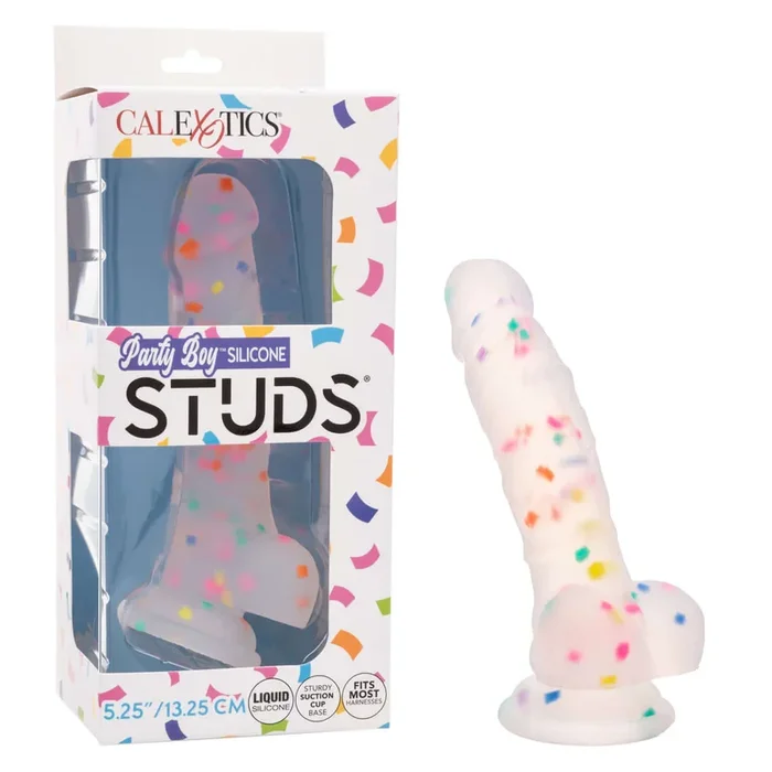 Party Boy Silicone Studs Dong with Suction Cup 5.25 inches