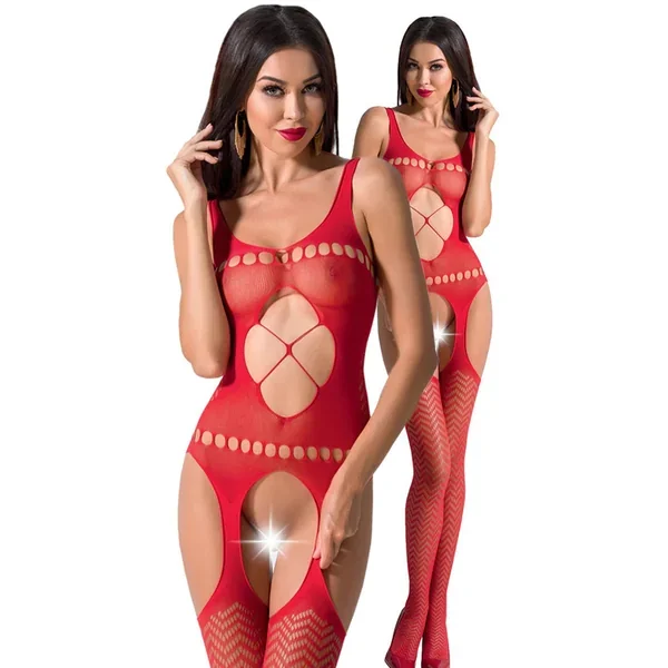 Passion BS057 Bodystocking Red