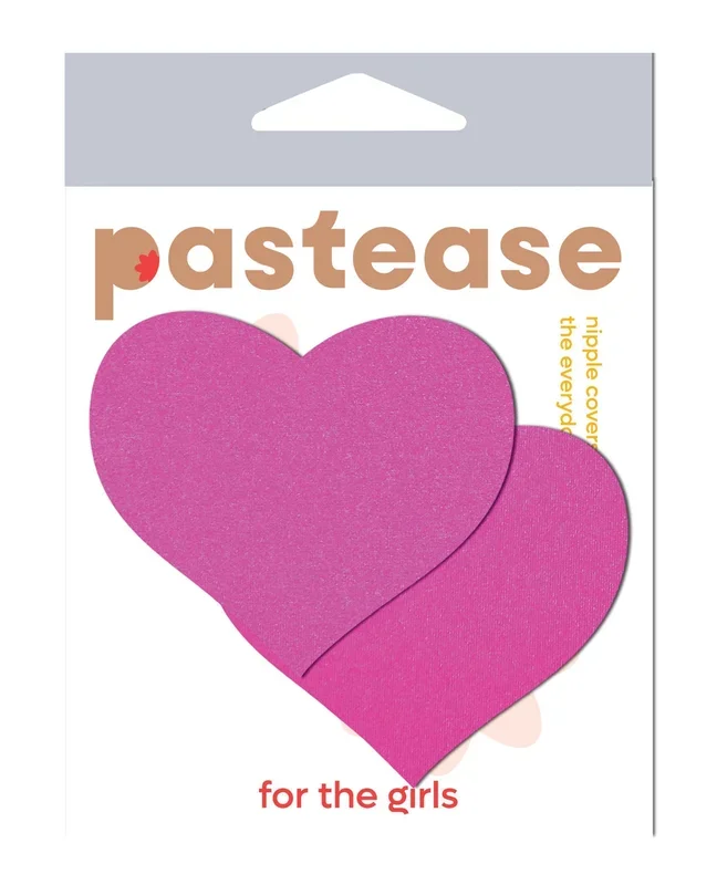 Pastease Basic Heart Black Light Reactive – Neon Pink O/S
