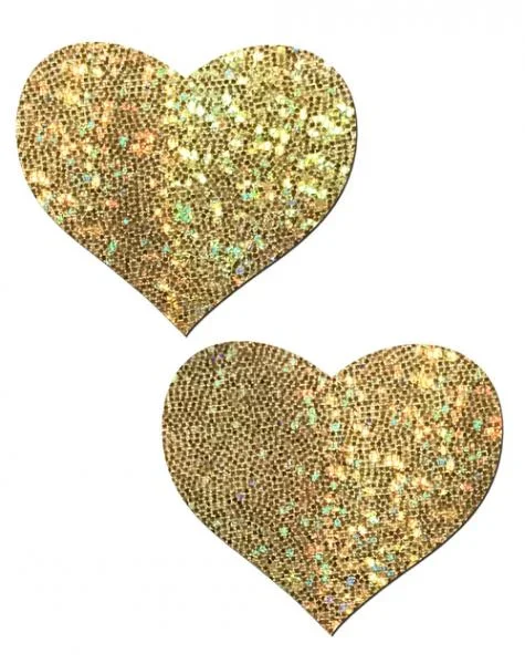 Pastease Glitter Heart – Gold O/S