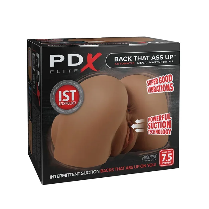 PDX Elite Back That Ass Up – Brown – Brown USB Rechargeable Auto Mega Masturbator