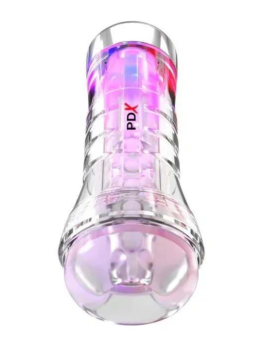 Pdx Elite Viewtube XXL See-Thru Ez-Grip Led Stroker – Clear