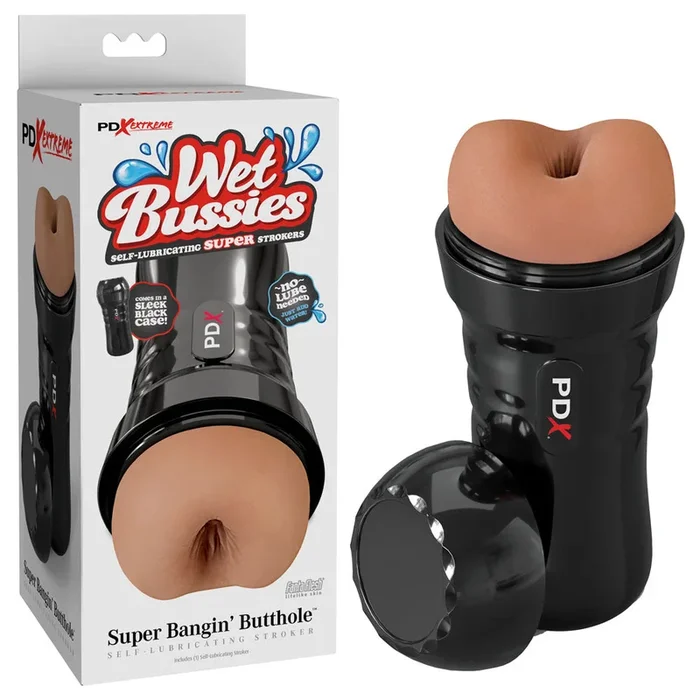 PDX Wet Bussies Super Bangin Butt – Brown – Brown Anal Stroker