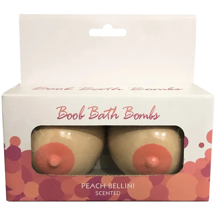 Peach Bellini Scented Boobie Bath Bomb Set for Relaxing Soak