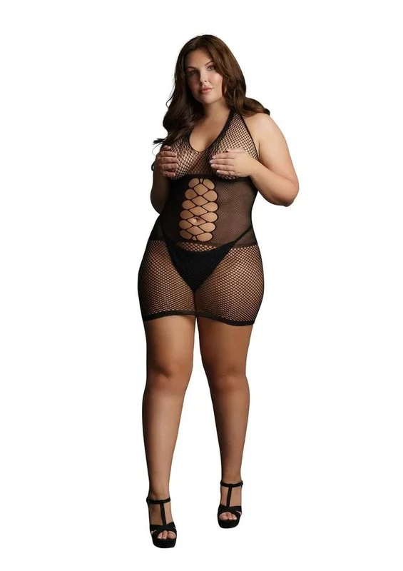 Peek-a-Boo Fishnet Dress
