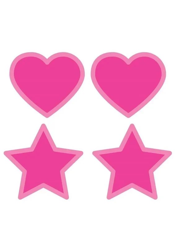 Peekaboos Glow in the Dark Hearts And Stars Pasties