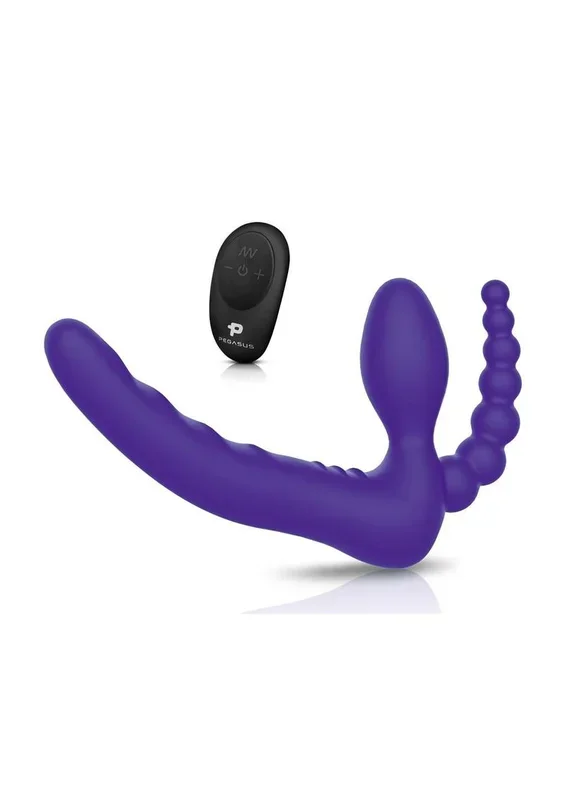 Pegasus DP Strapless Silicone Strap-On with Remote Control