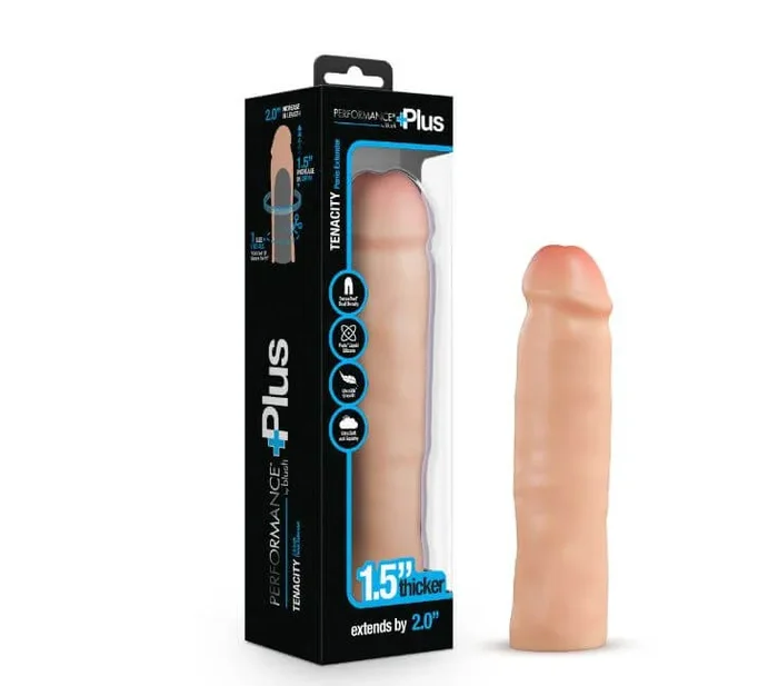 Performance Plus 2-Inch Silicone Penis Extender – Beige | Realistic Dual Density Design
