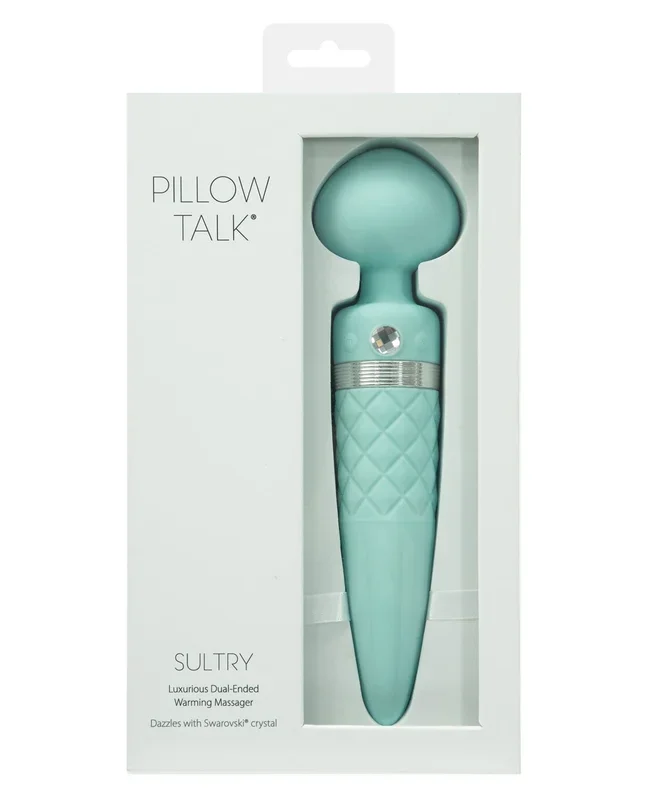 Pillow Talk Sultry Rotating Wand – Teal
