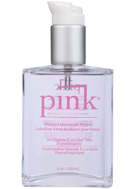 Pink 4oz Moisturising Silicone Lubricant for Women – Glass Bottle