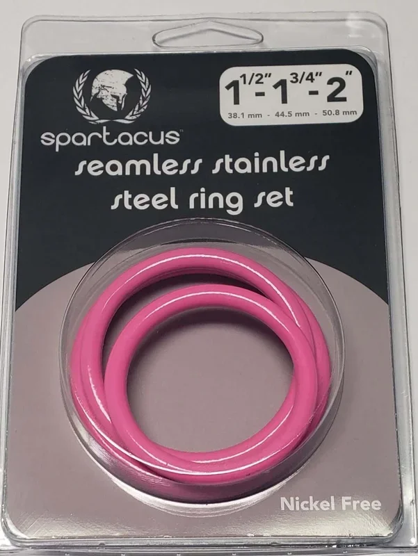 Pink Seamless Stainless Steel C Ring Set