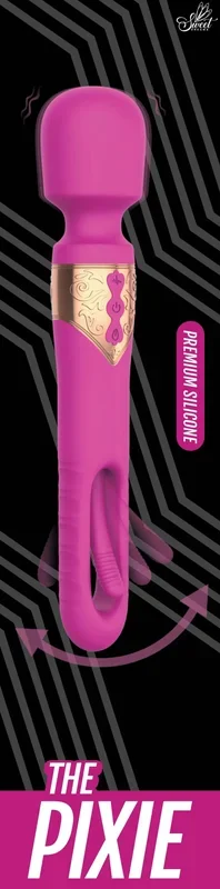 Pixie Dual Function Vibrating Wand Massager – Intense G-Spot & C-Spot Stimulation