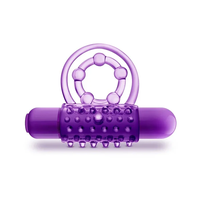 Play With Me – The Player – Vibrating Double Strap C-Ring – Purple