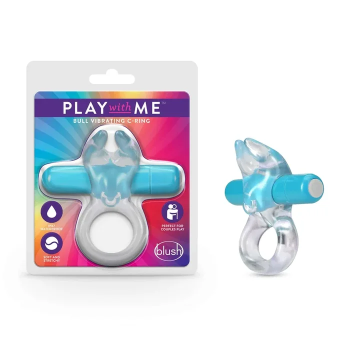 Play With Me – Bull Vibrating C-Ring – Blue