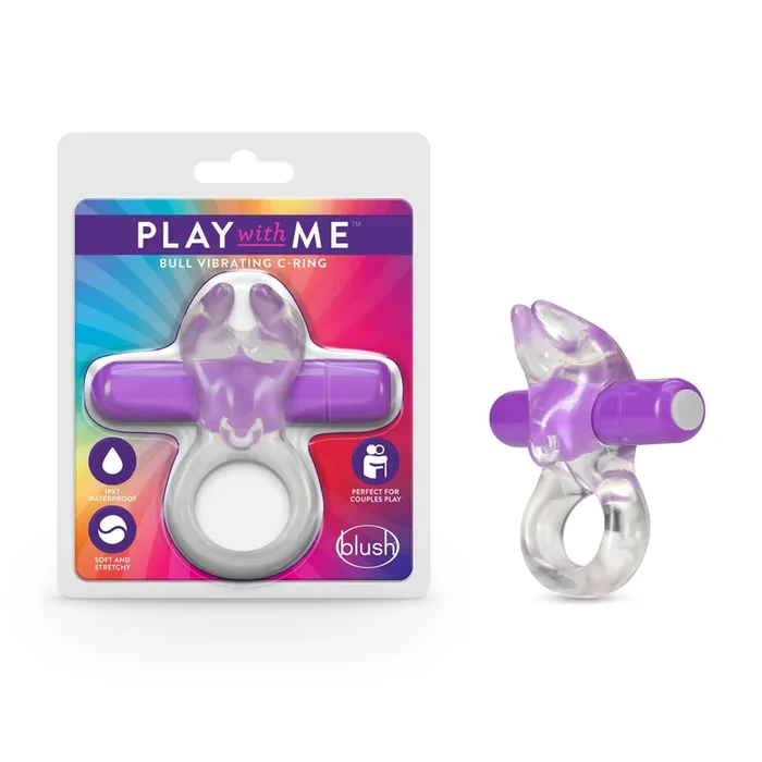 Play With Me Bull Vibrating C-Ring – Purple