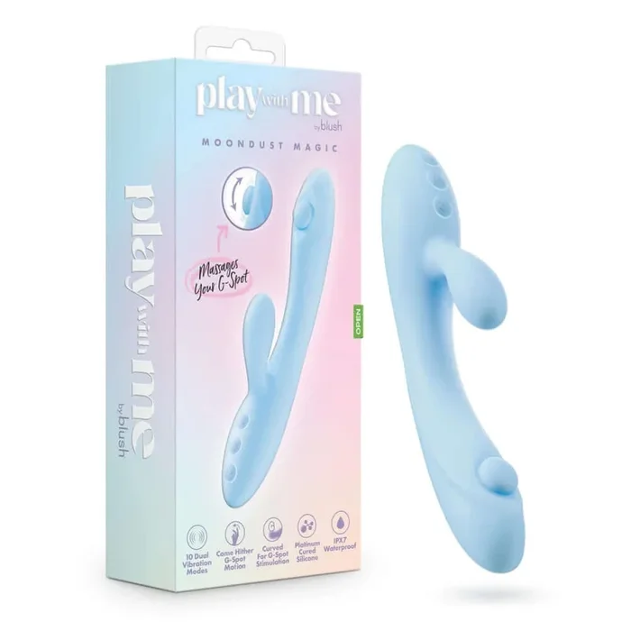 Play With Me Moondust Magic Rabbit Massager | Flexible, Customizable Vibrations, Waterproof