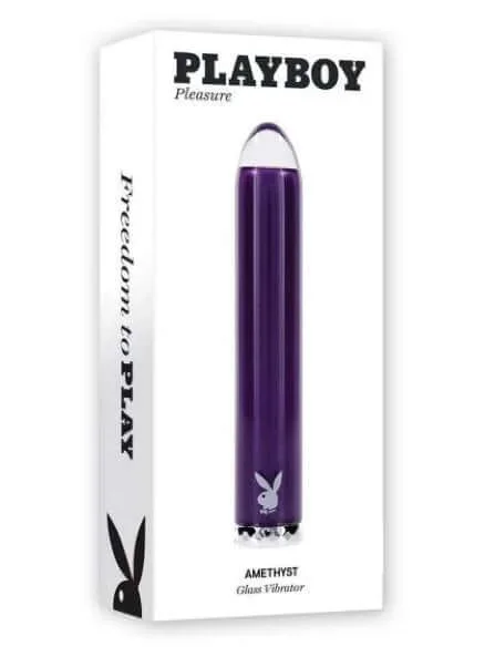 Playboy Amethyst Vibrator – 10 Speeds, Glass Tip, Waterproof & Rechargeable