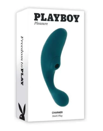 Playboy Charmer Dual Vibrator with Clitoral Stimulation Green