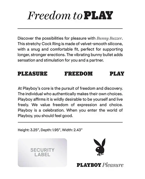 Playboy Pleasure Bunny Buzzer Cock Ring – Deep Teal