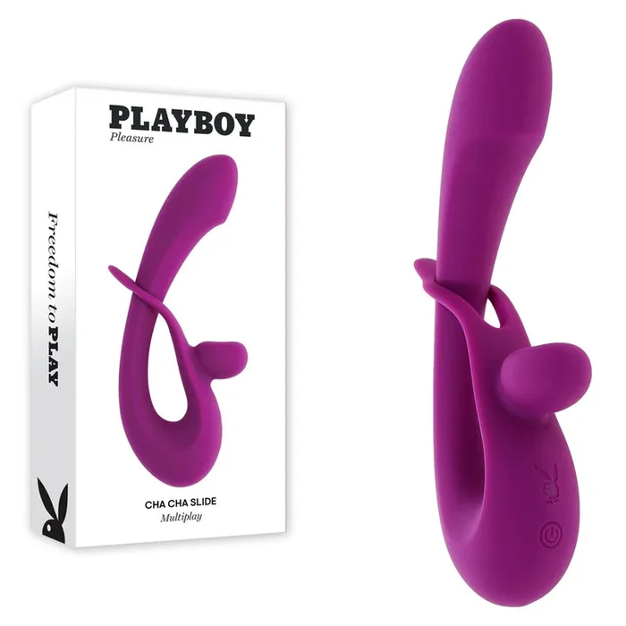 Playboy Pleasure CHA CHA SLIDE – Purple 20 cm USB Rechargeable Rabbit Vibrator