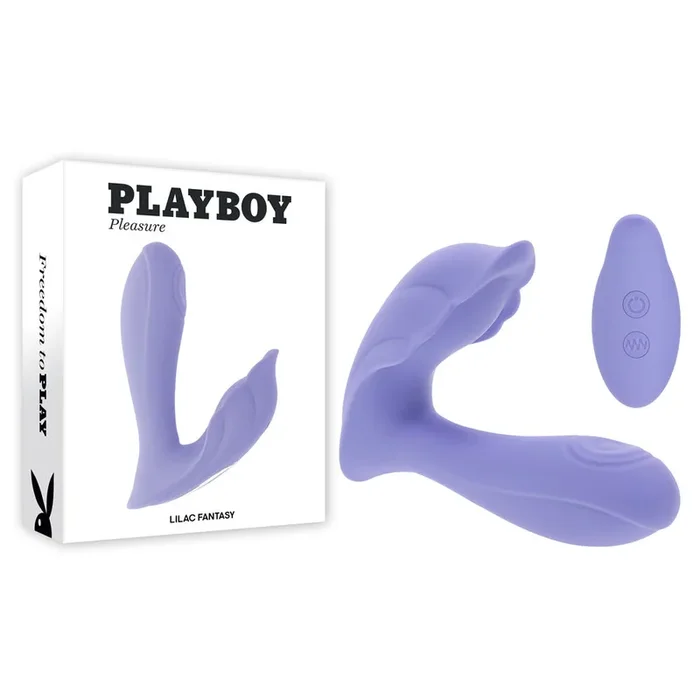 Playboy Pleasure LILAC FANTASY – Purple 13.5 cm USB Rechargeable Tapping Vibrator with Remote