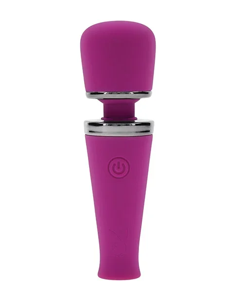 Playboy Pleasure Mic Drop Petite Wand Vibrator – Fuschia