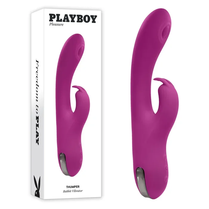 Playboy Pleasure THUMPER Velvet Silicone Rabbit Vibrator