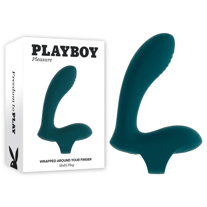 Playboy Pleasure WRAPPED AROUND YOUR FINGER – Green USB Rechargeable Finger Stimulator
