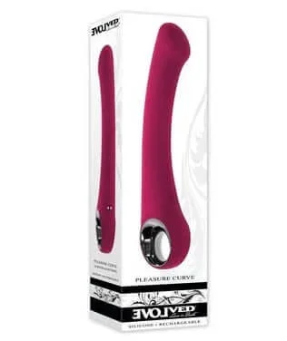 Pleasure Curve Rechargeable Silicone G-Spot Vibrator – Red