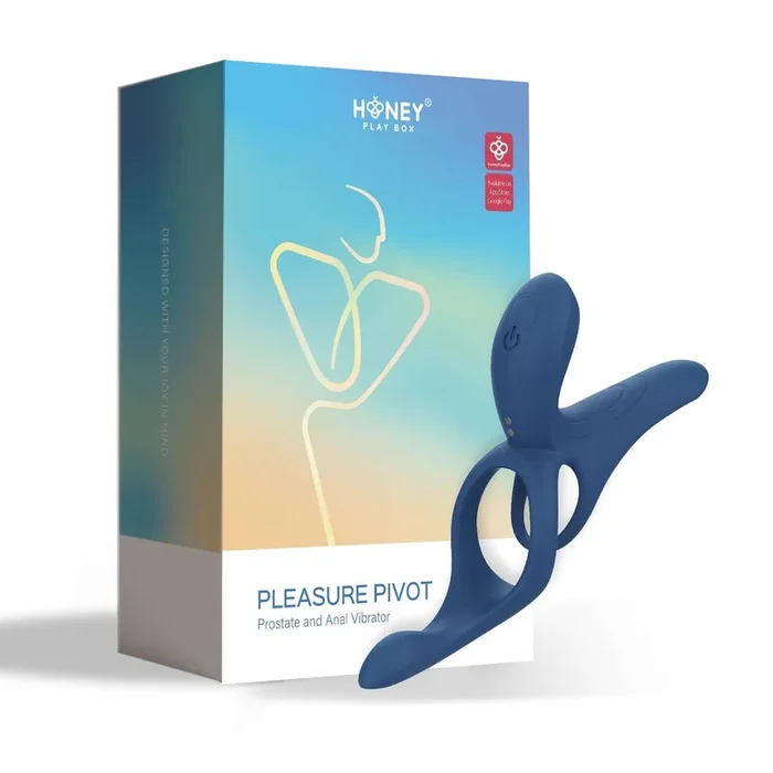 Pleasure Pivot – App Controlled – Couples Vibrator – Navy Blue