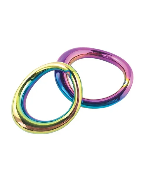 Plesur 1-3/4″ Metal Cock Ring – Rainbow