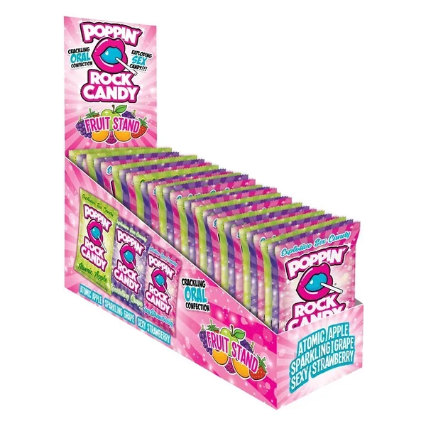 Popping Rock Candy Fruit Stand 36/disp