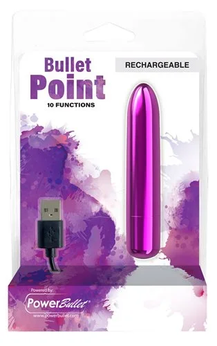 Power Bullet 4 inches Bullet Point 10 Function Bullet Purple