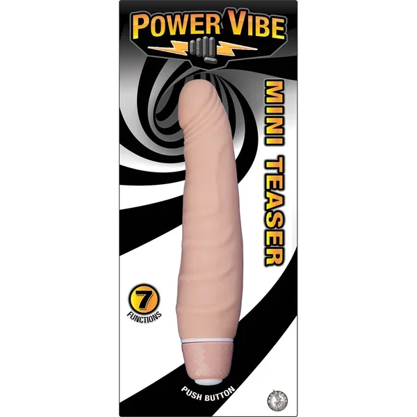 Power Vibe Mini Teaser Silicone Realistic Vibrator Waterproof Flesh 6.4 Inch