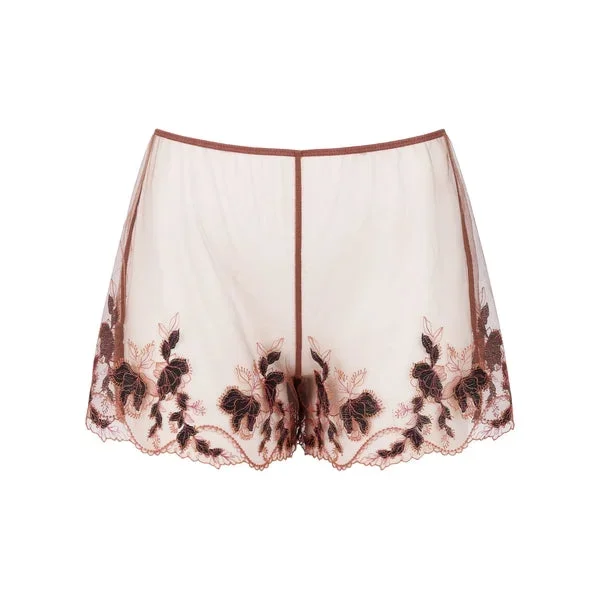 Prestige Poème Lace Shorts – Brown –