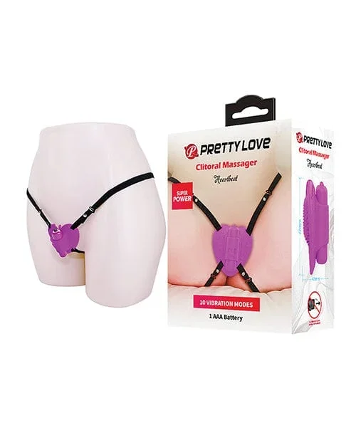 Pretty Love Heartbeat Strap On Clitoral Massager – Fuchsia