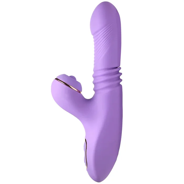 Pro-Thrust Max 14x Thrusting and Pulsing Silicone Rabbit – Purple