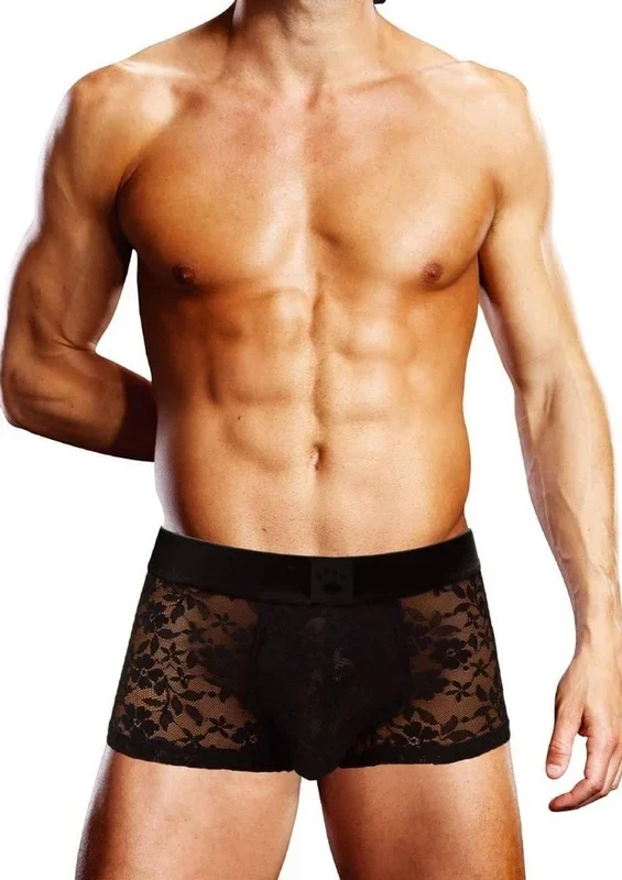 Prowler Lace Men’s Trunk Underwear Black Sexy Sheer Comfort