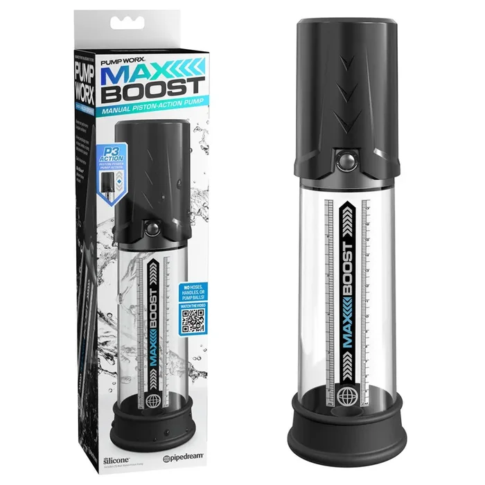 Pump Worx Max Boost – Black – Black Penis Pump