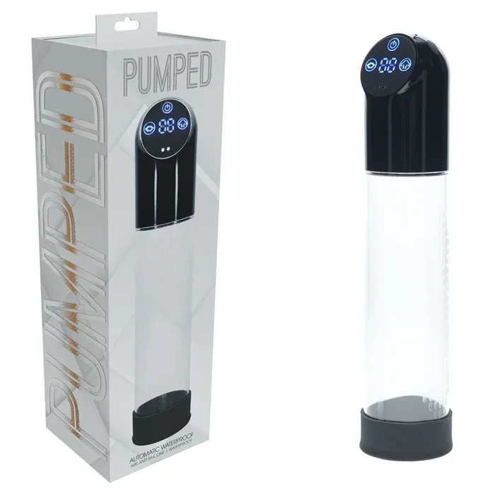 PUMPED Automatic Waterproof Pump – Black – Black/Clear USB Rechargeable Automatic Penis Pump