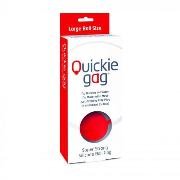Quickie Ball Gag Red Large – Silicone Ball Gag for Effortless Role Play
