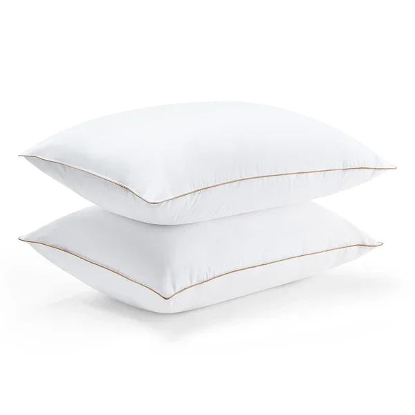 ® Goose Feathers And Polyester Pillows, Premium Medium To Firm Bed Pillows For