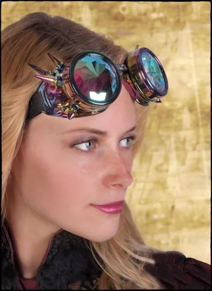 Rainbow – Kaleidoscope Steampunk Goggles – One Size