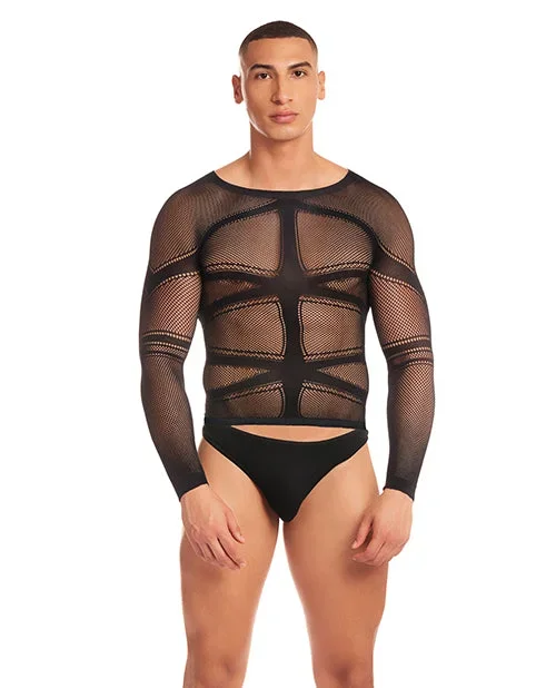 Rainbow Party Cam Boy Mesh 2 pc Set – Black