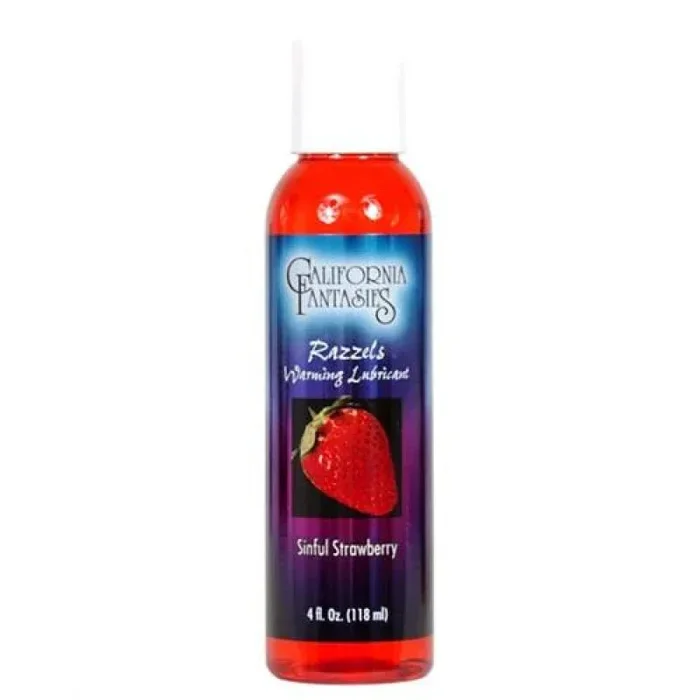 Razzels Warming Lubricant – Sinful Strawberry – 4 Oz. Bottle